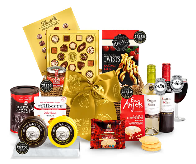 Father's Day Oxford Hamper With Red & White Wine